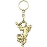Tigger Brass Key Ring