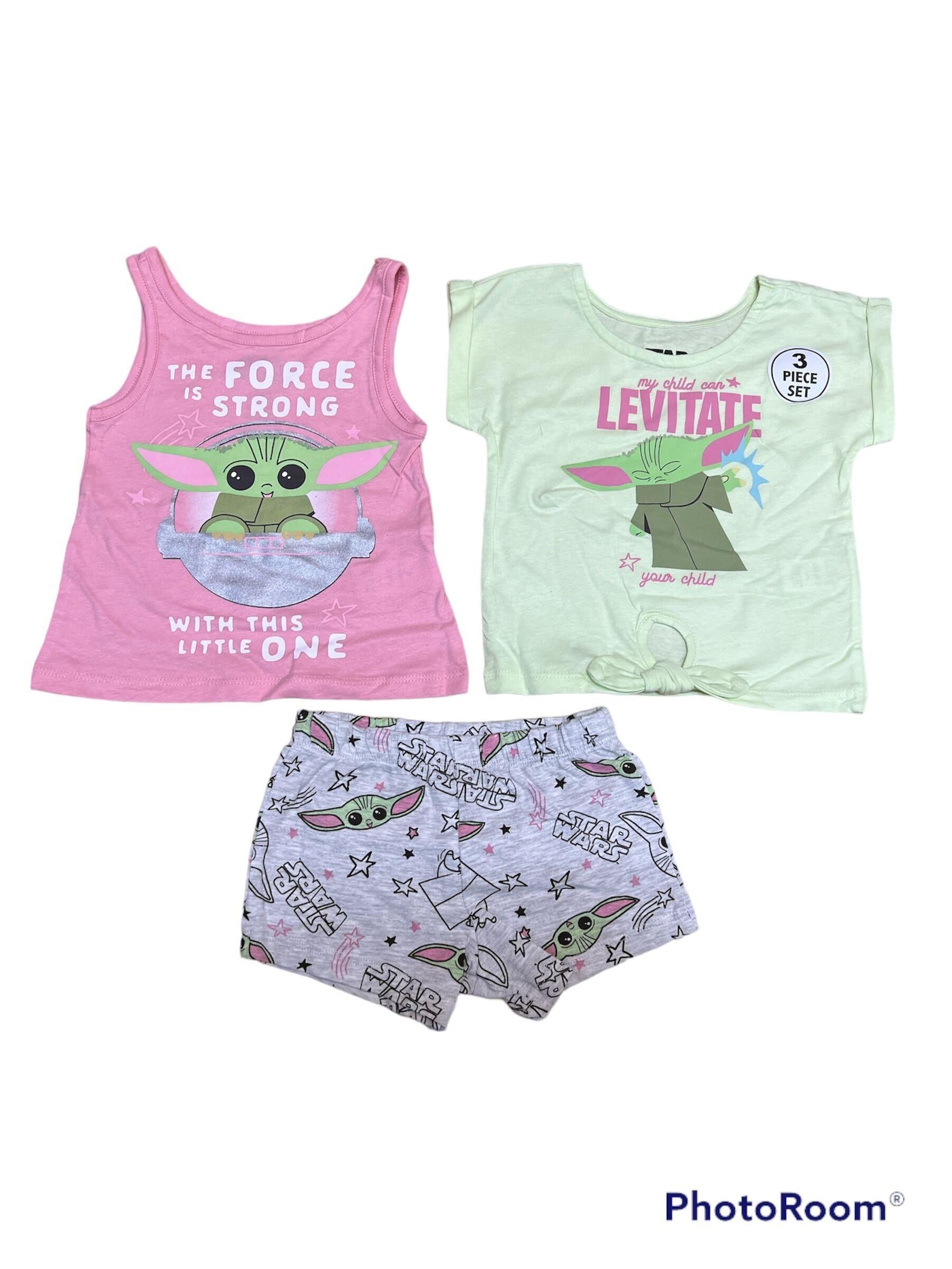 Toddlers Star Wars Baby Yoda 3pc Set - Light Green