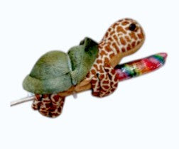 Lollyplush 8" Sea Turtle Holding 14'' Rainbow Lollipop