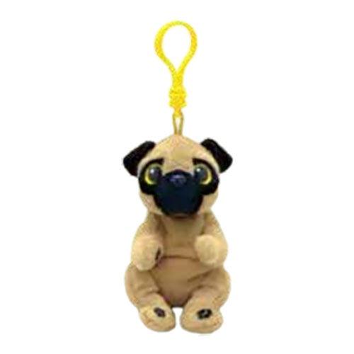 TY Beanie Belly - IZZY the Pug Dog Key Clip 4 inch