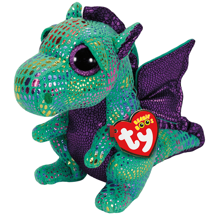 Ty Beanie Boos Cinder The Green Dragon Plush
