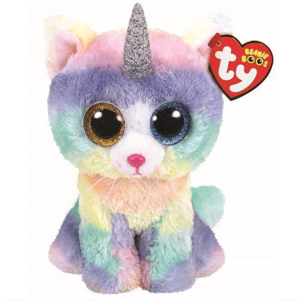 Ty Beanie Boos Heather Cat with Horn Medium