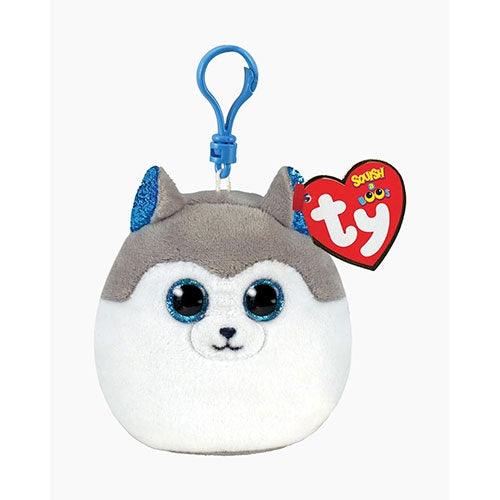 Ty Mini Beanie Squishes Slush The Husky Dog Clip