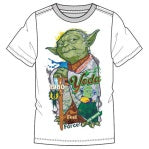 Star Wars Yoda College White Adult T-Shirt