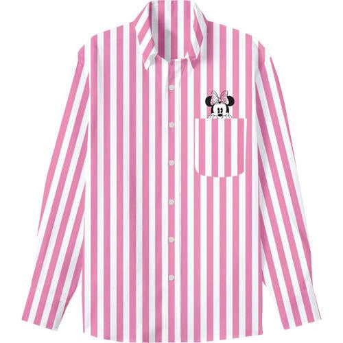 Minnie Sleeve Hidden Juniors Long Woven Top Pink