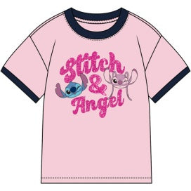 Stitch and Angel Girl Ringer Tee