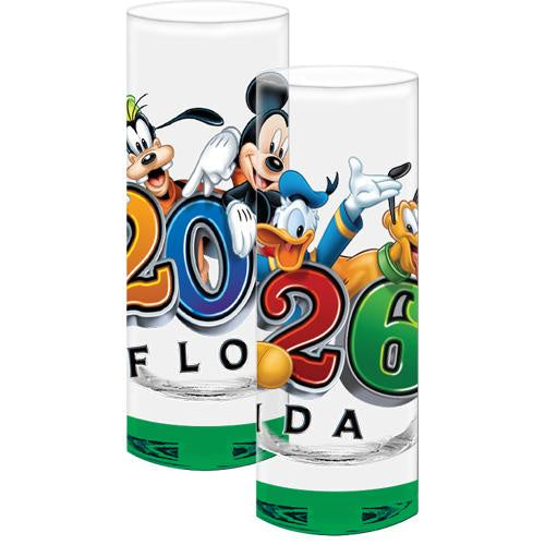 2026 Mickey and Friends 2oz Green Collection Glass