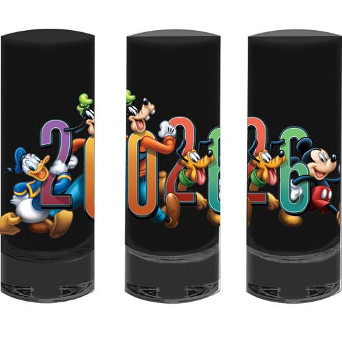 2026 Mickey/Friends March 2oz Black Collection Glass