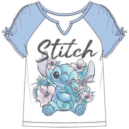 Girls Stitch Cuddling Scrump Cinch Sleeve Tee