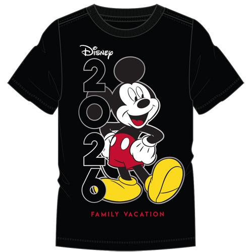 Disney Mickey 2026 Family Vacation Toddler Tee Shirt Black”