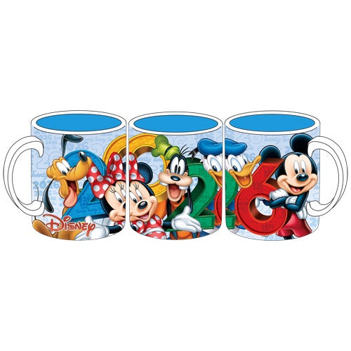 Disney 2026 Mickey & Friends 4 FELLAS 14oz Blue Mug