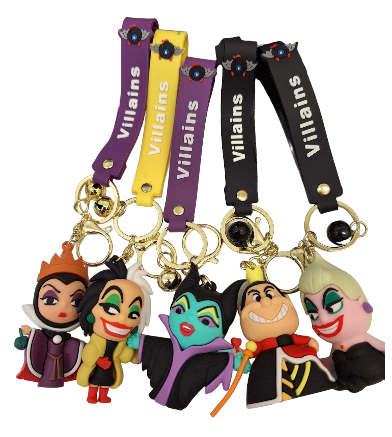 Disney Villains 3D Silicone Charm Keychain