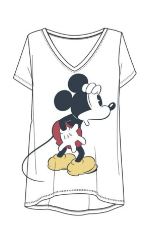 Junior Vintage Mickey V Neck Girl Tee