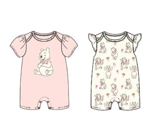 Disney Winnie The Pooh Baby Girls 2PK Rompers