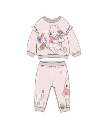 Winnie The Pooh 2 Pc Toddler Girls Fleece Set Light Pink