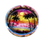 Palms Sunset 5" Wrap Ceramic Ashtray