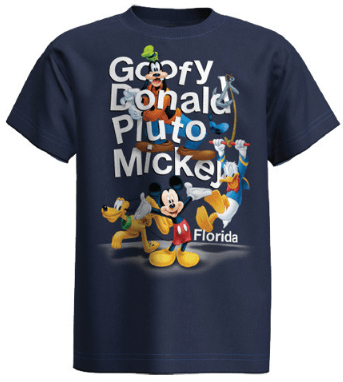 Youth Boys Mickey and friends Navy Tee