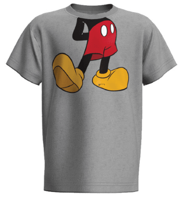 Youth Boys Mickey Body Gray Tee