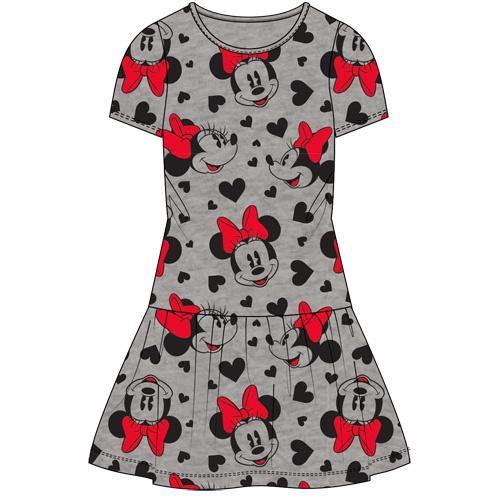 Youth Minnie Mouse All Over Print Dress, Gray