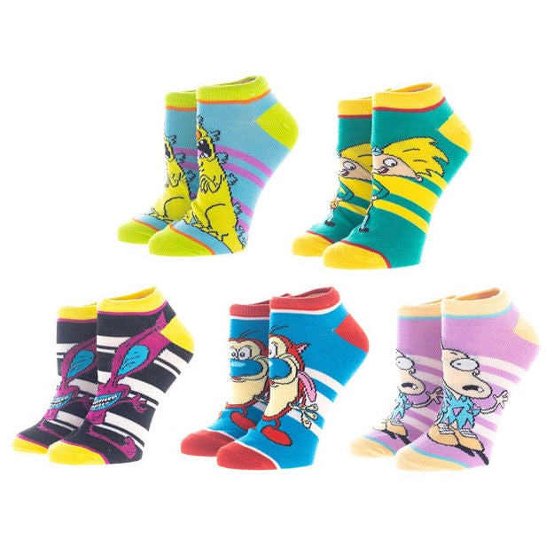 Nickleodeon 5 Pair Ankle Socks