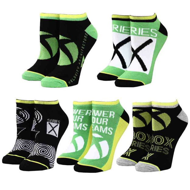 XBOX 5 PAIR ANKLE SOCKS