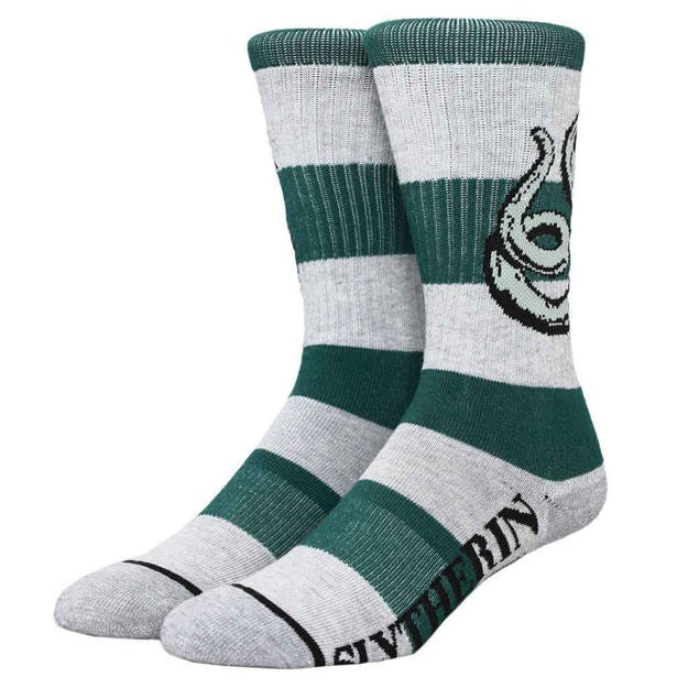 Harry Potter Slytherin Rugby Strip Crew Mens Socks