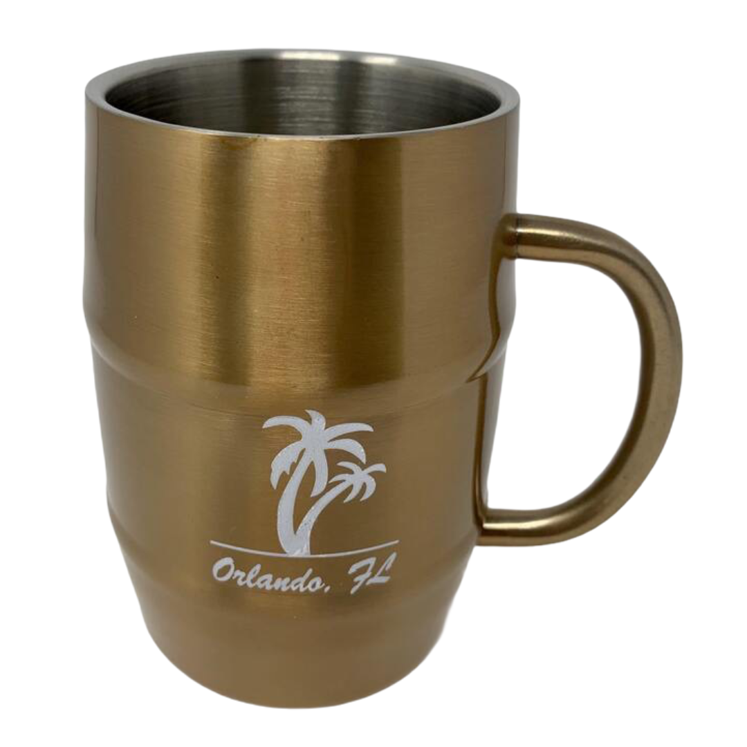 16 oz Orlando Copper Stainless Steel Barrel Mug