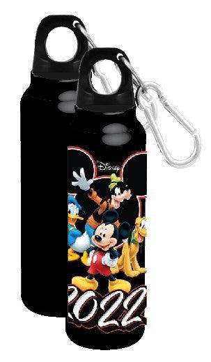 Disney Mickey & Minnie Mouse Sunset Aluminum Water Bottle with Carabiner  Hook