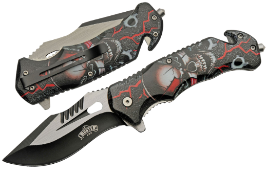 4.5" Raging Skull Folder