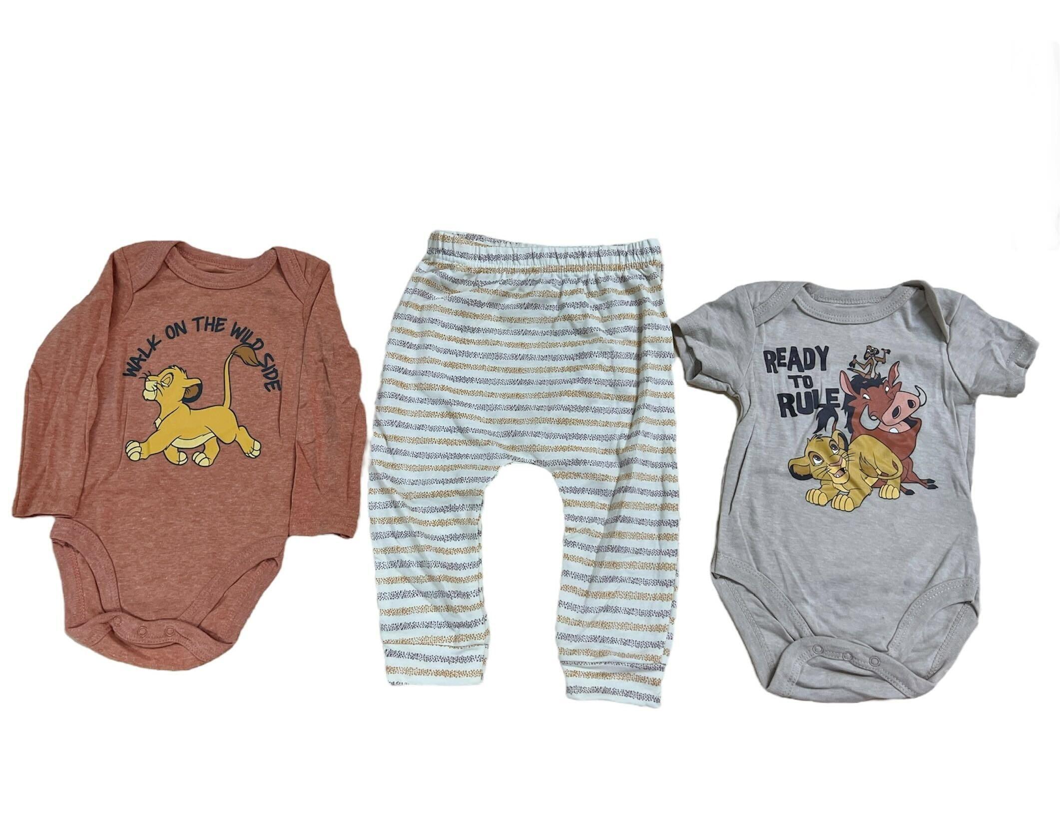 3 Pack Disney Baby The Lion King Onesie and Pants Set