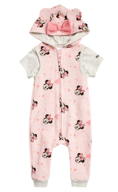 Disney Baby Girl's Minnie Mouse Sleeveless Coverall Set