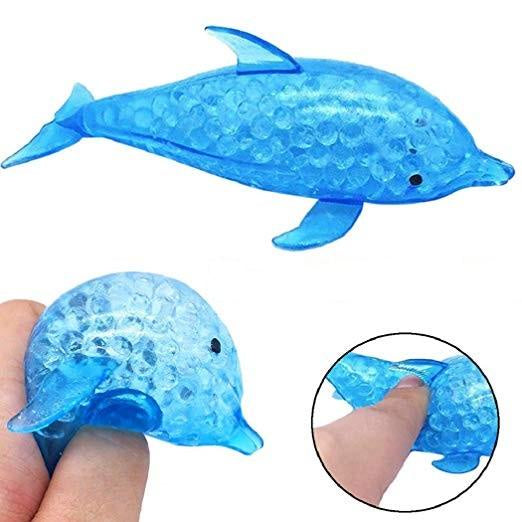Light Up Squishy Dolphin W Gel Beads
