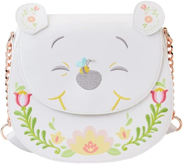 Loungefly Winnie the Pooh Cosplay Folk Floral Crossbody Purse