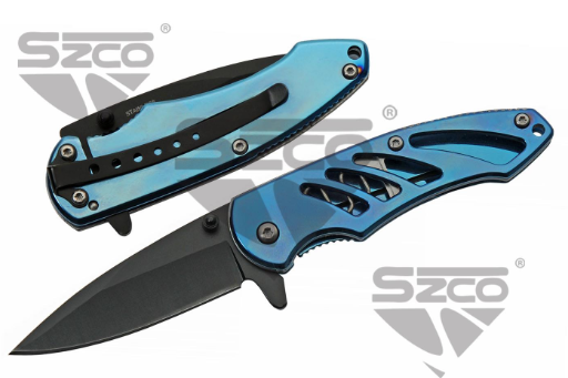3.5" Blue Titanium Folder