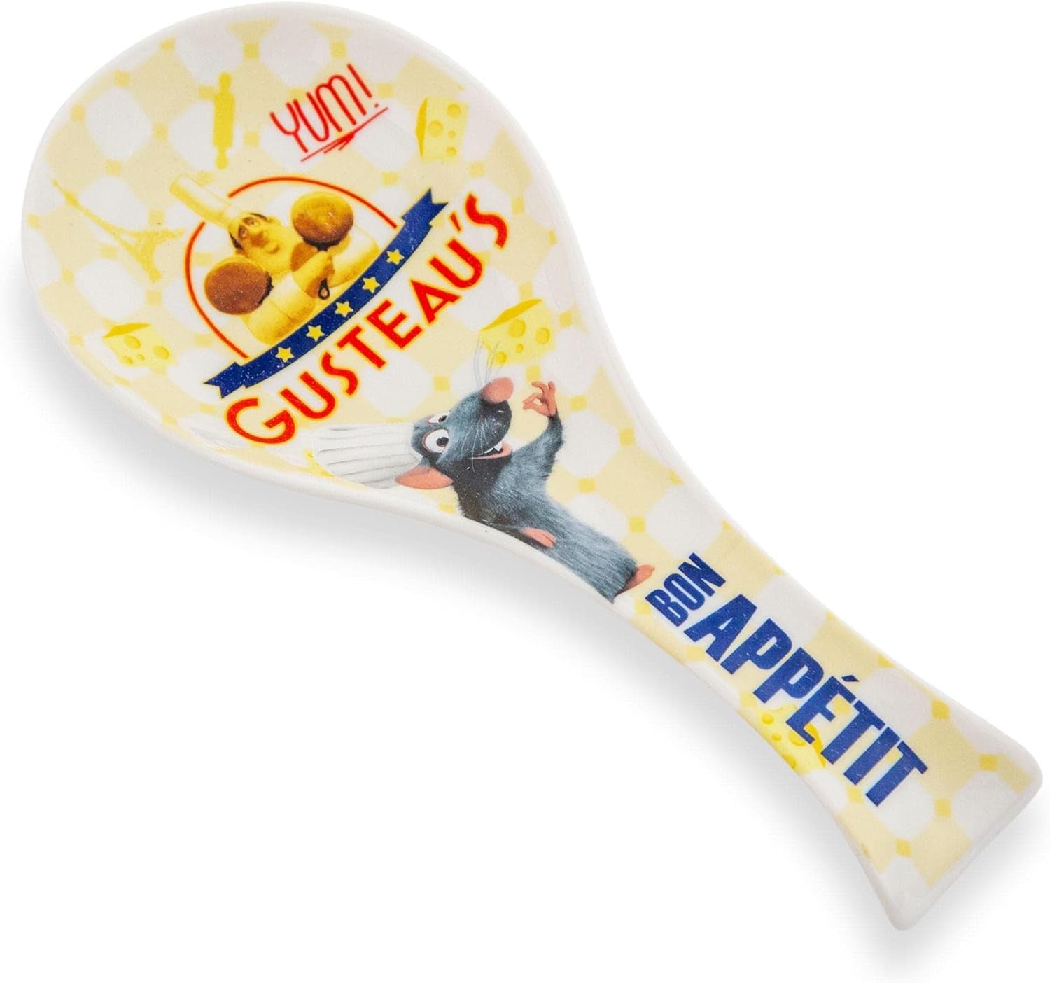 Ratatouille Icon Collage "Bon Appetit" Ceramic Spoon Rest Holder