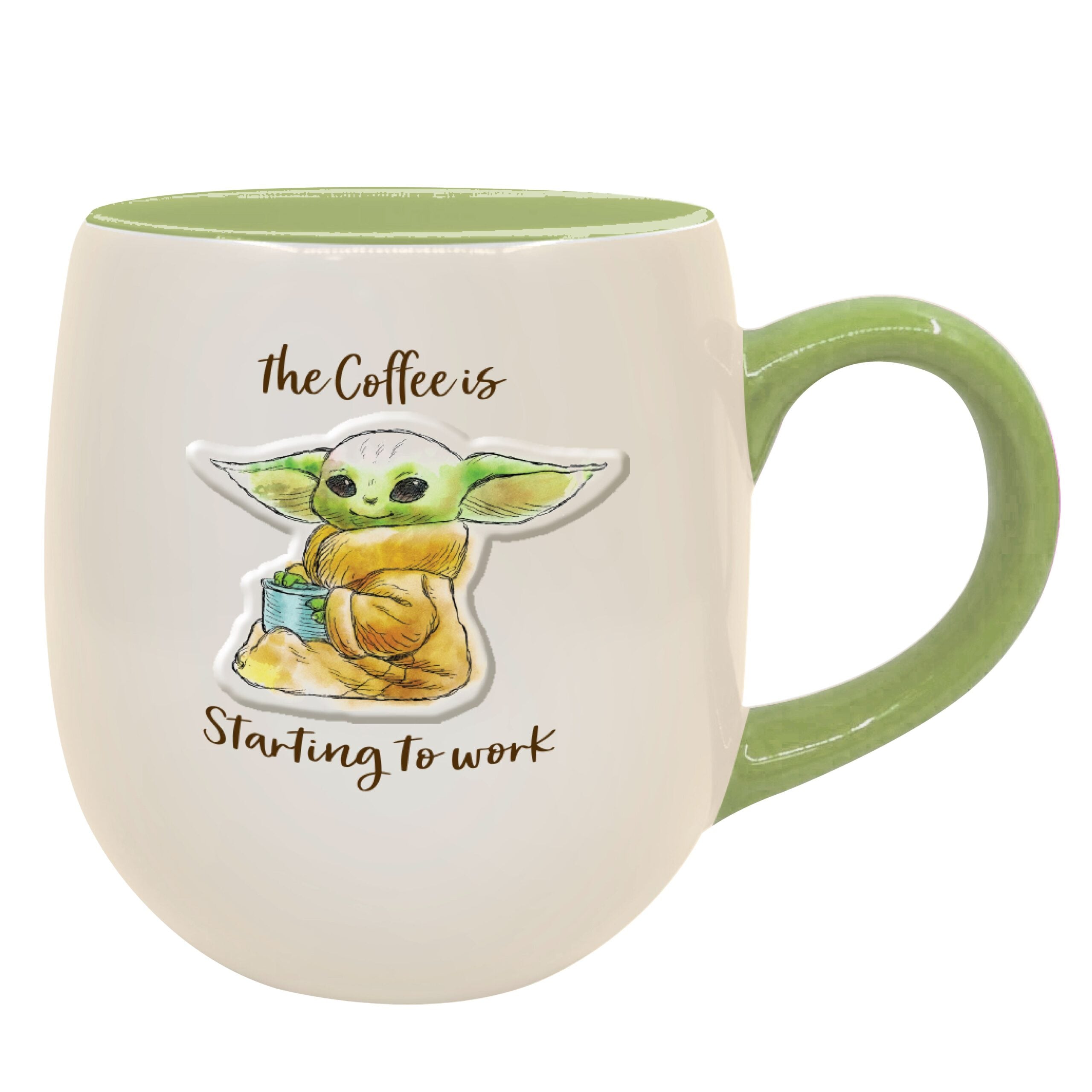 Star Wars Mandalorian The Child Starting To Work Mug 14oz