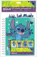 Disney Stitch Tab Journal Spiral Notebook, Ballpoint Pen, Sticky Tabs, 96 Lined Pages, Blue