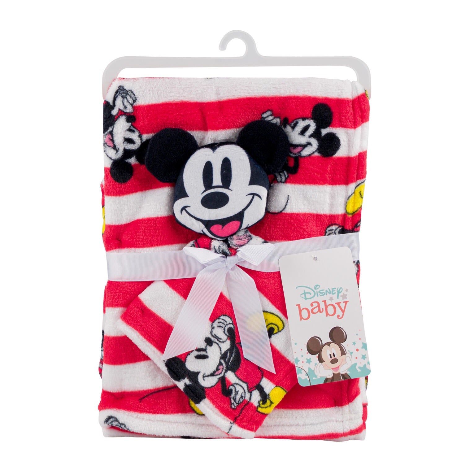 Mickey Mouse Blanket with lovey- 30x36