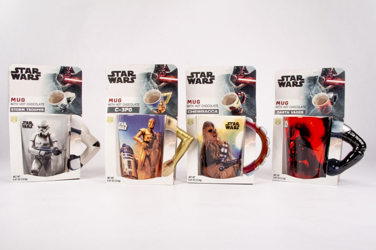 Star Wars Character Handle Mug With Hot Cocoa Set