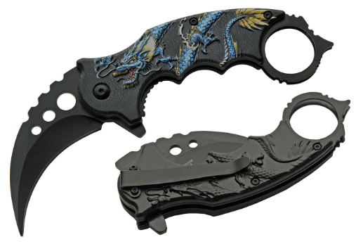 5" Blue Dragon Karambit