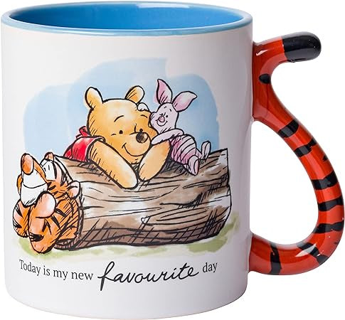 Winnie the Pooh Tigger's Tail Sculpted 3D Handle Ceramic Mug 20oz