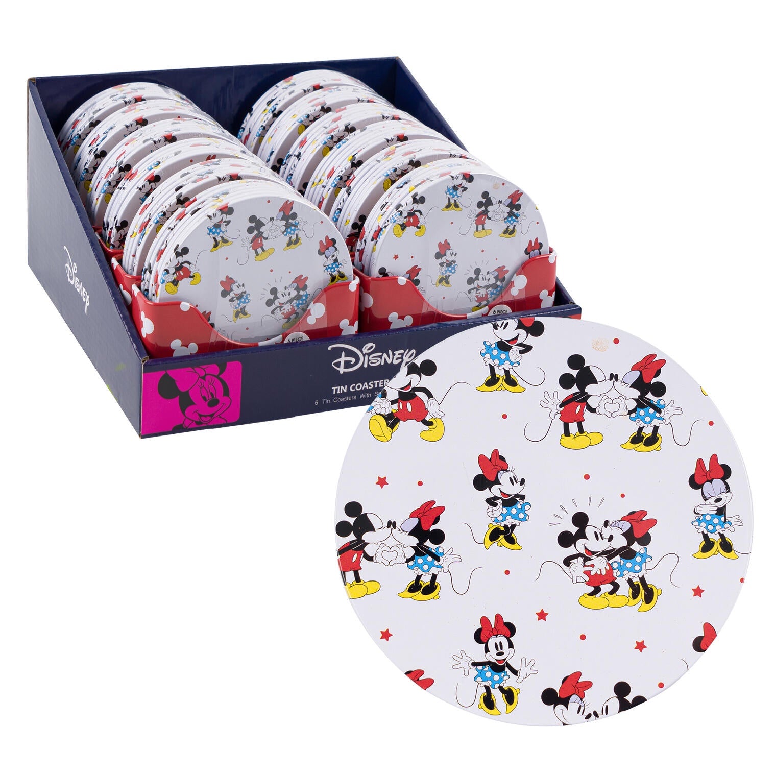 Mickey and Minnie Round Coaster Set- 4 1/2