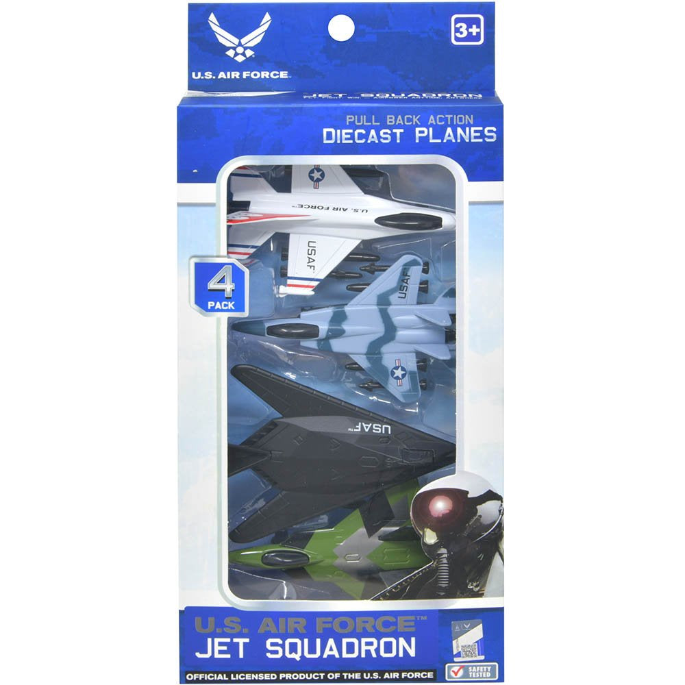 USA Air Force Brand 4pk Die Cast Airplanes
