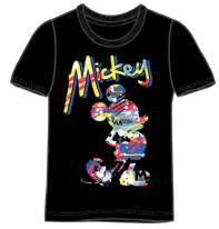 Tee  Black  Mickey Paint