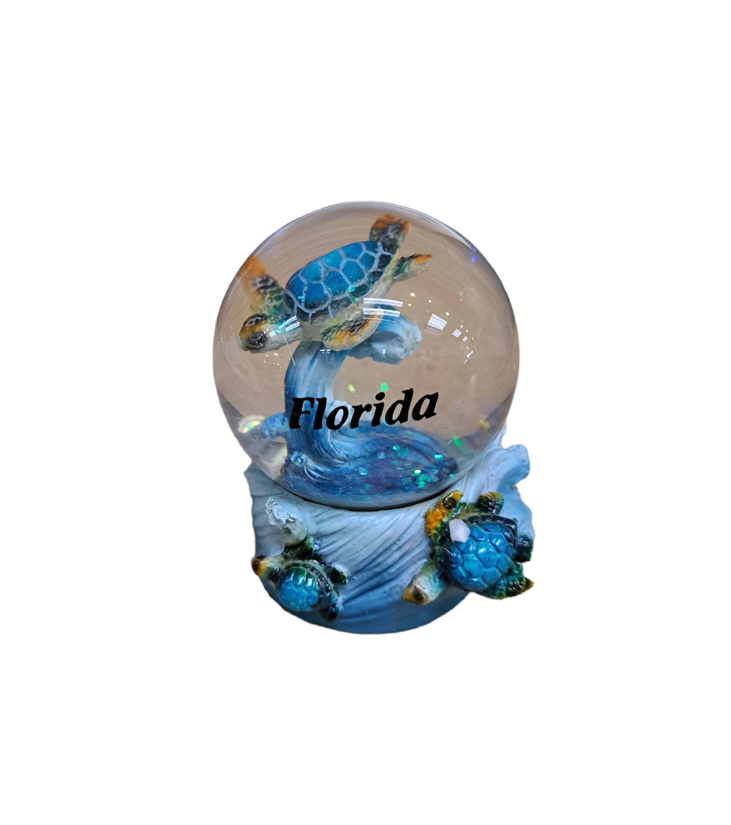 Turtle/Blue 65mm Resin Snowglobe