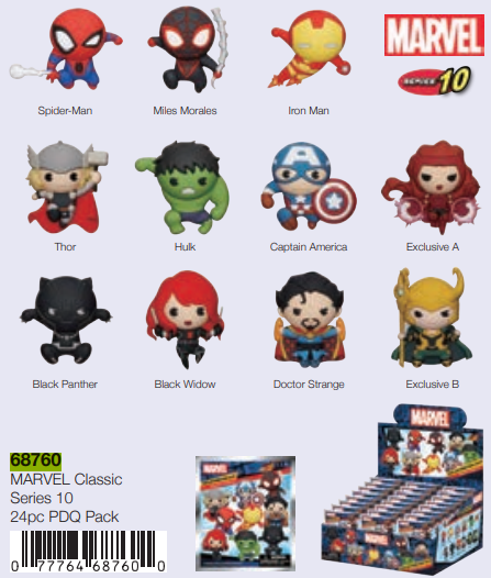 Marvel Classic 3D Foam Collectible Bag Clip