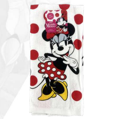 Disney Dish Towels 2 Piece Set Kitchen Cloths (Minnie Mouse Yellow)