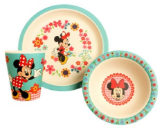 DIS MINNIE FLOWERS 3PC BAMBOO SET