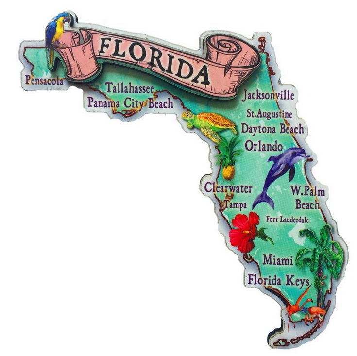 MAGNET 3D MDF FLORIDA MAP