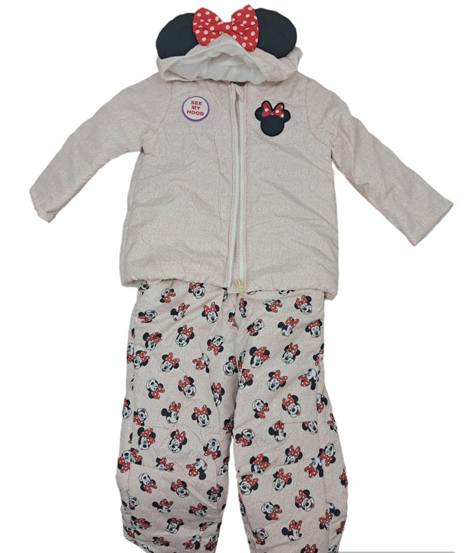 Disney Minnie Girl's Jumpsuit & Jacket W Hoodie & Bow